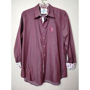 Thomas Dean Collegiate Oklahoma Sooners Long Sleeve Button Flip Cuff XXL 2XL EUC